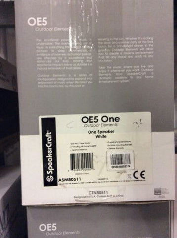 SpeakerCraft OE5 One Main / Stereo Speakers One Pair {BRAND NEW}