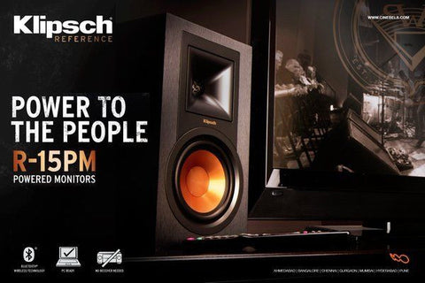 Klipsch R-15PM Powered Speakers with Bluetooth & Turntable input B Stock