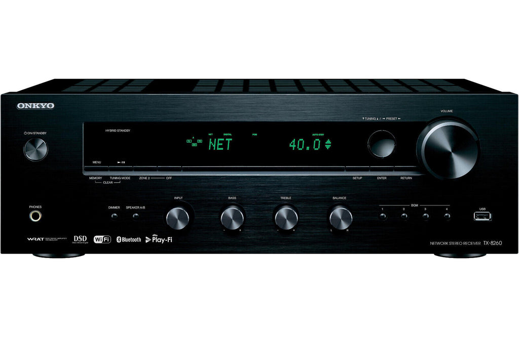 udeladt værdig interpersonel Onkyo TX-8260 Stereo receiver with Wi-Fi Bluetooth Chromecast B Stock –  Sound Seller LLC